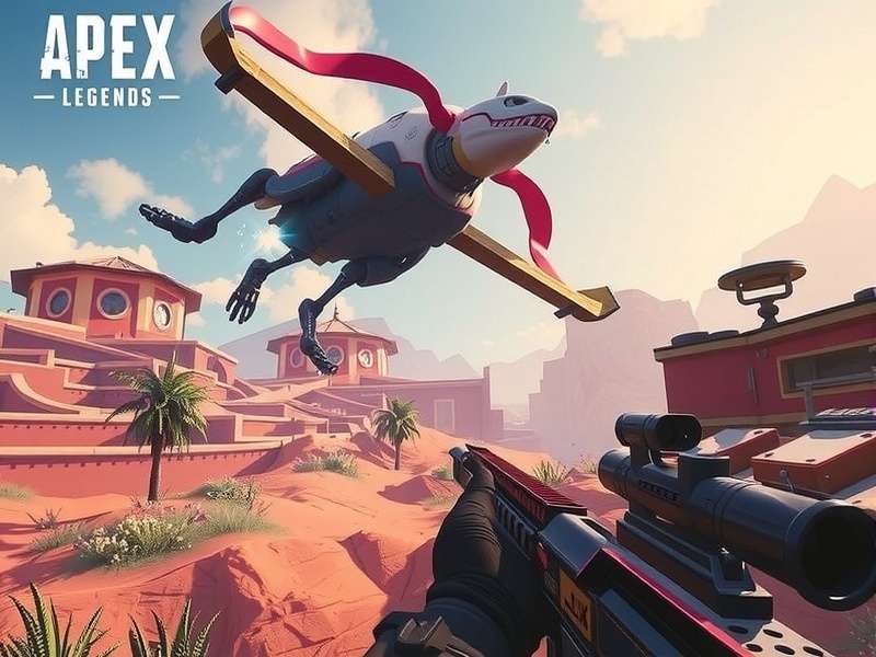 Apex Legends Bangalore character aiming down sights legitimately vs a blurred cheating interface