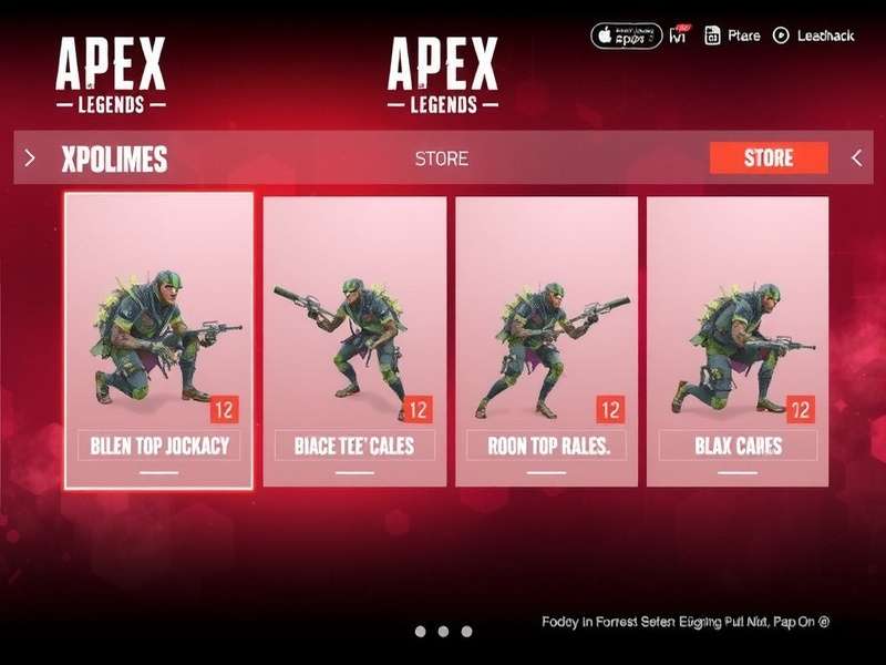 Apex Legends in-game store interface showing featured skins and bundles