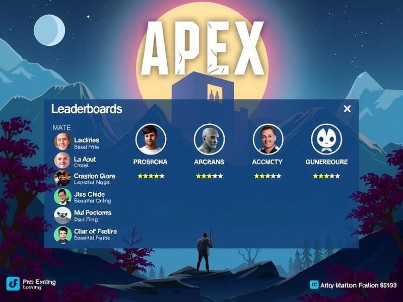 Apex Legends competitive gaming scene with leaderboards display