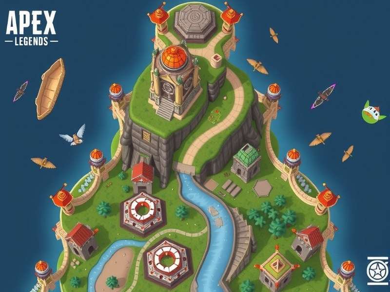 Collage of all Apex Legends maps: Kings Canyon, World's Edge, Olympus, Storm Point, Broken Moon