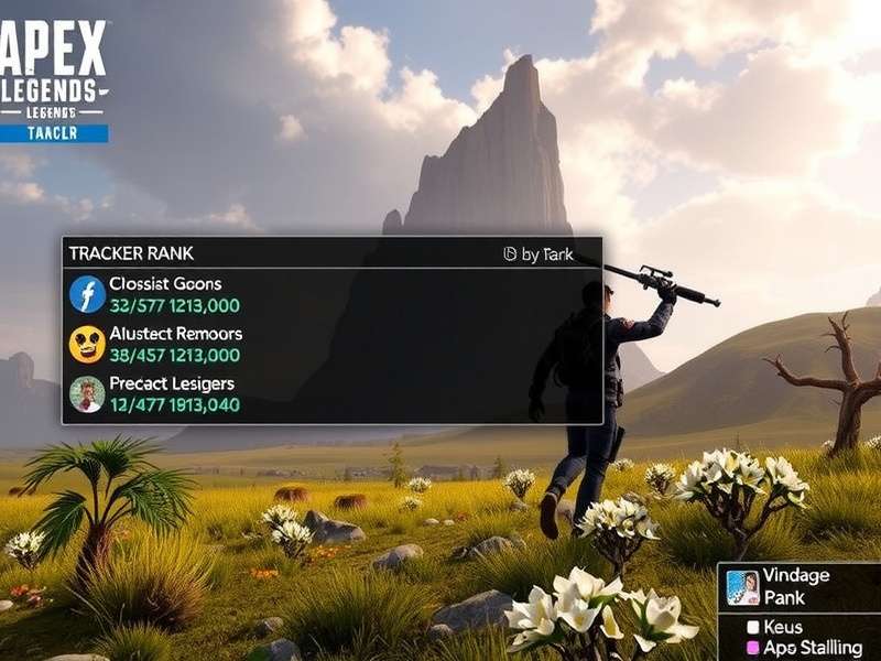 Apex Legends Ranked Gameplay Scene with Tracker Overlay