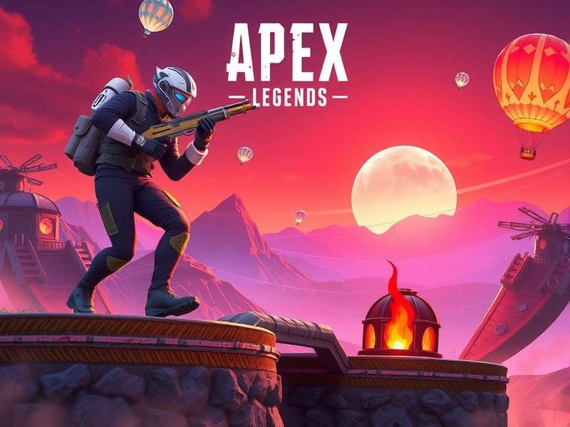 Apex Legends Live gameplay action squad dropping into Kings Canyon