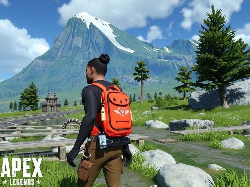 Apex Legends lore banner showing the Outlands landscape with Syndicate symbols and Legend silhouettes