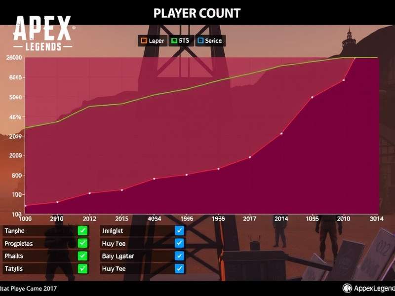 Apex Legends Player Count Graph showing India server population trends for Season 20 with peak player data