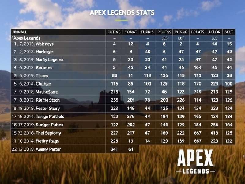 Apex Legends Indian server stats and performance dashboard showing key metrics and legend data