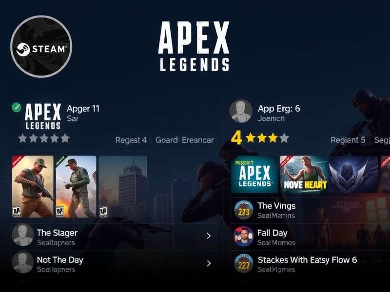 Apex Legends Steam Charts dashboard showing player statistics for India region