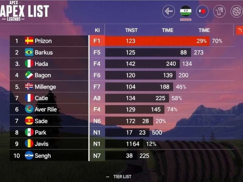 Apex Legends character tier list for Indian players showing S-tier to D-tier rankings
